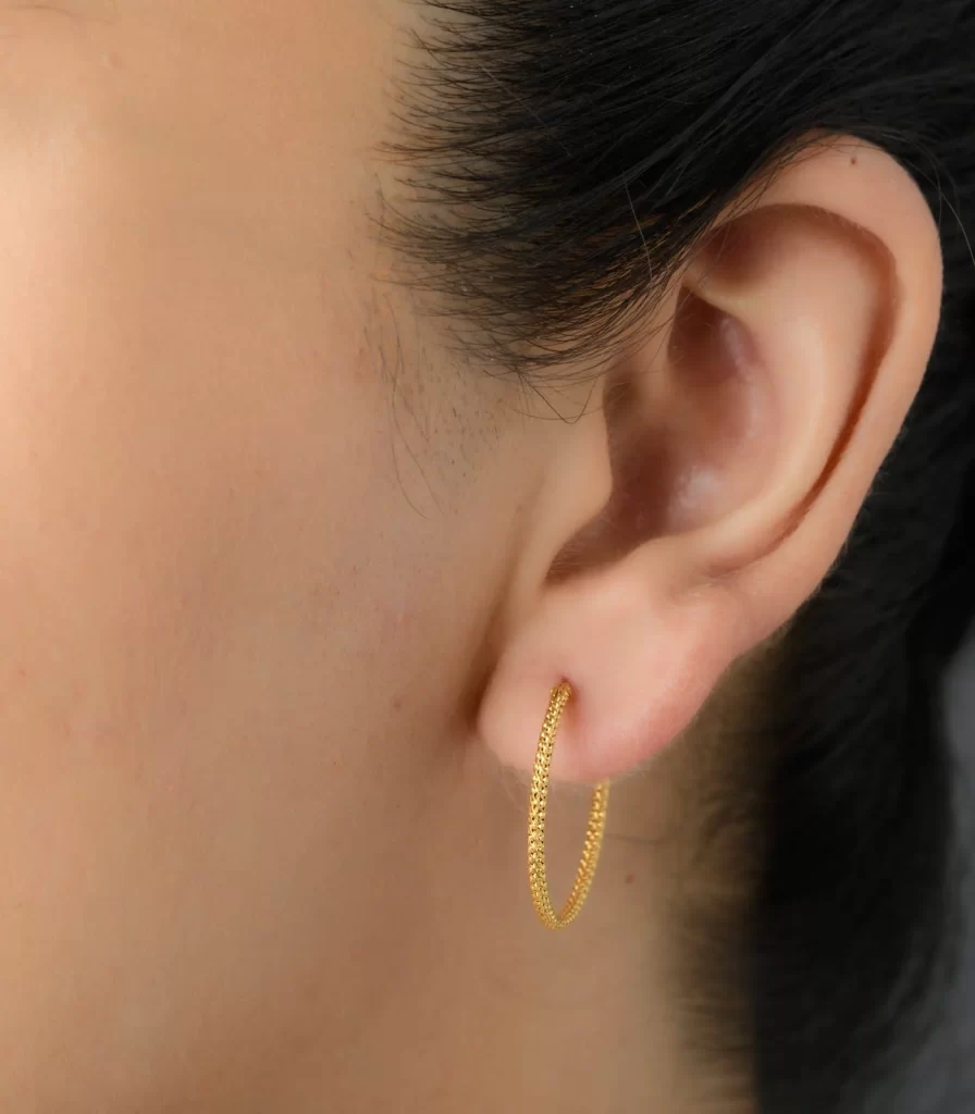 گوشواره طلا حلقه ای ساده