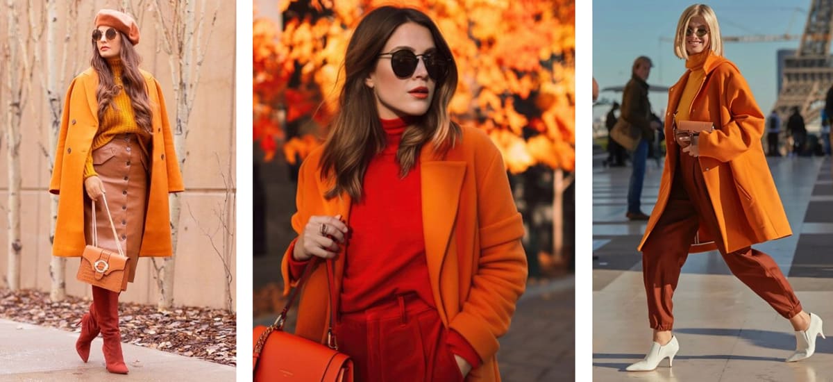 استایل پاییزی با رنگ نارنجی