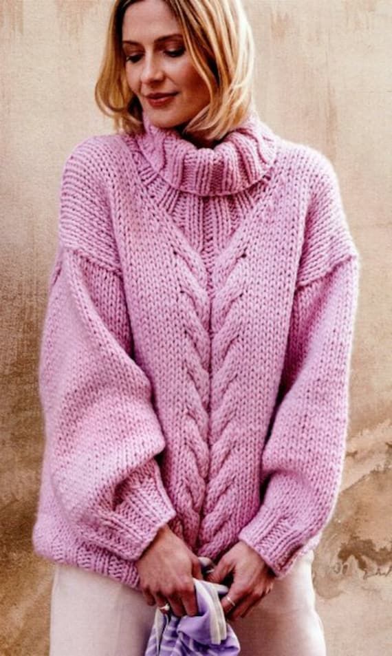 ژاکت ماشینی بافت حجیم صورتی