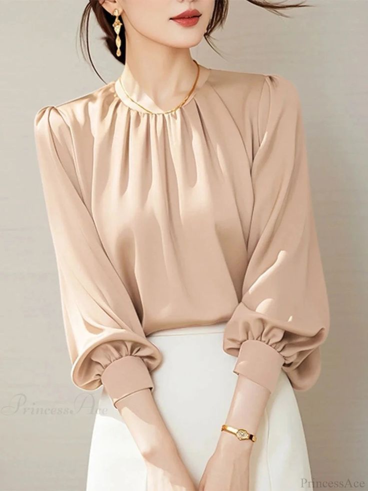 شومیز دخترانه کرم