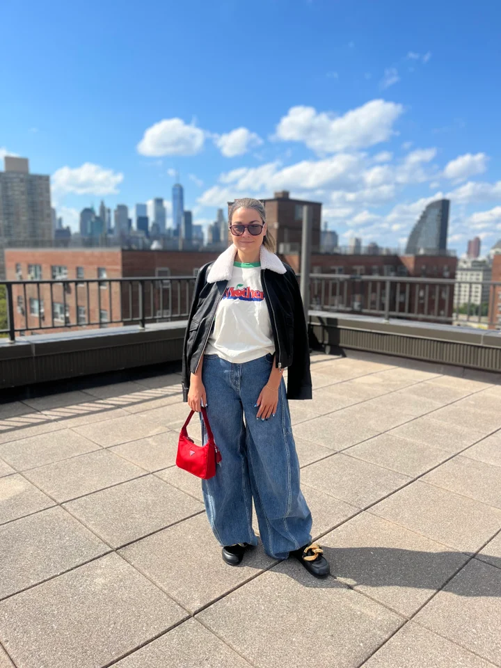 شلوار جین گشاد ابی