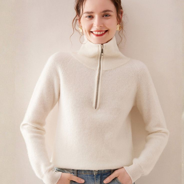 بلوز یقهزیپی زنانه سفید