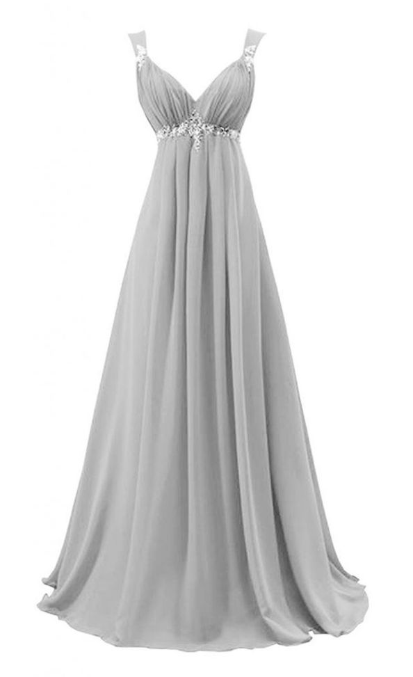 پیراهن مجلسی حریر نقره ای