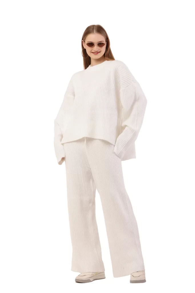 ست بافت اورسایز زنانه سفید