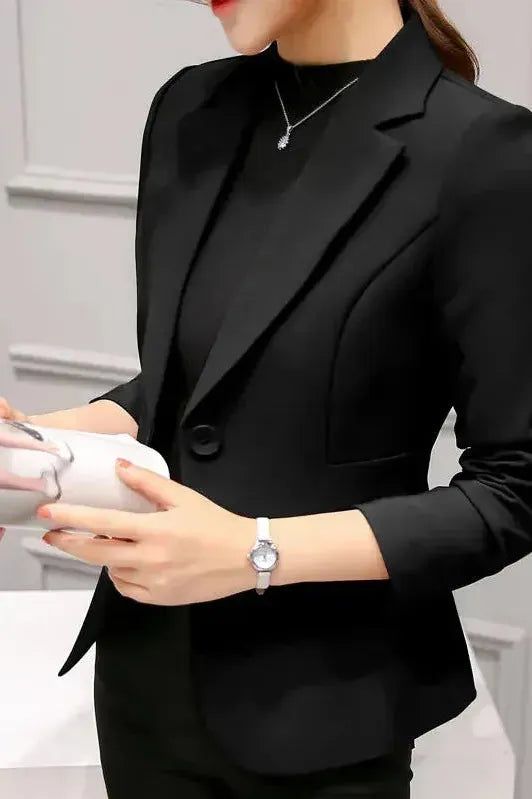 کت بلیزر شانه تیز سیاه
