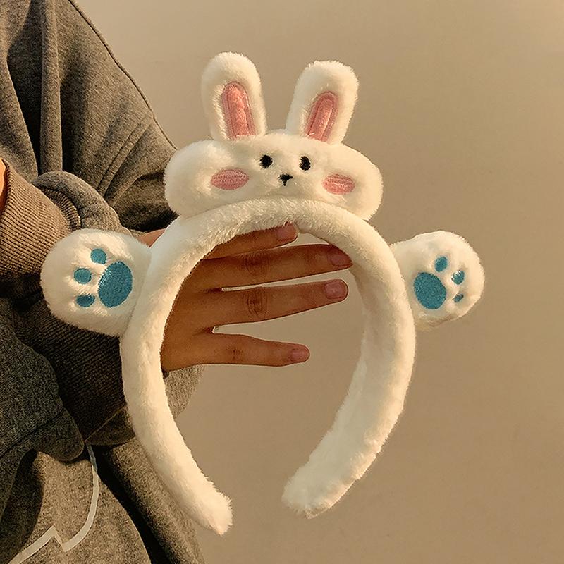 هدبند فانتزی آرایشی سفید طرح خرگوش