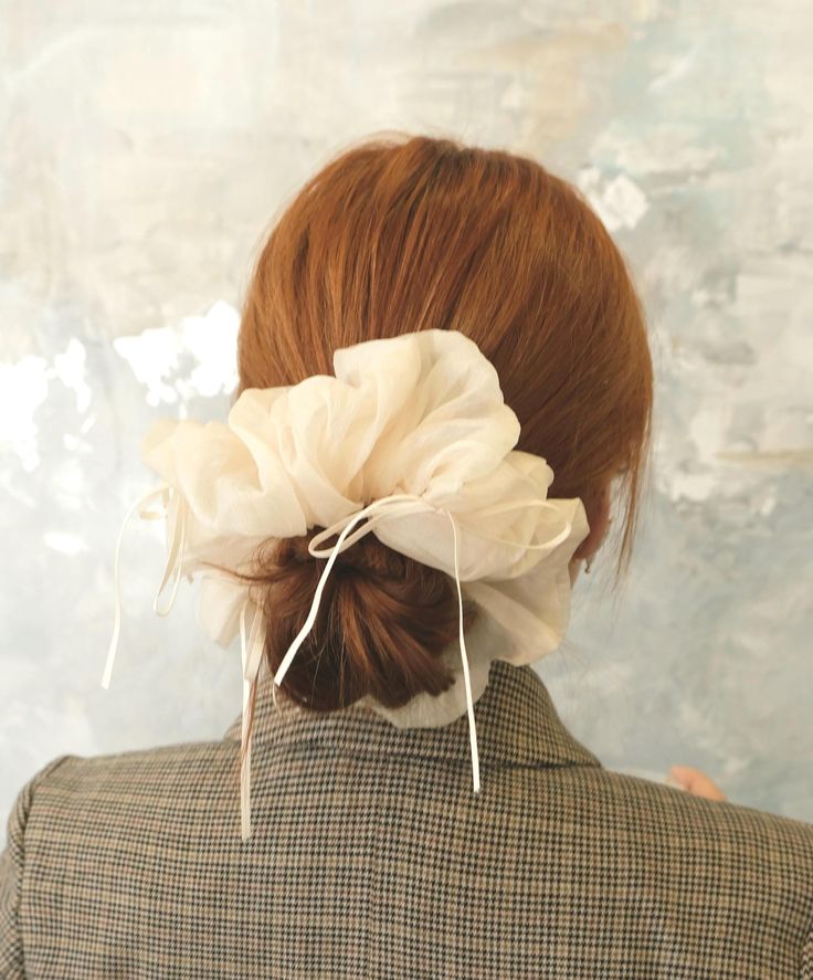 کش مو اسکرانچی حریر زنانه کرم