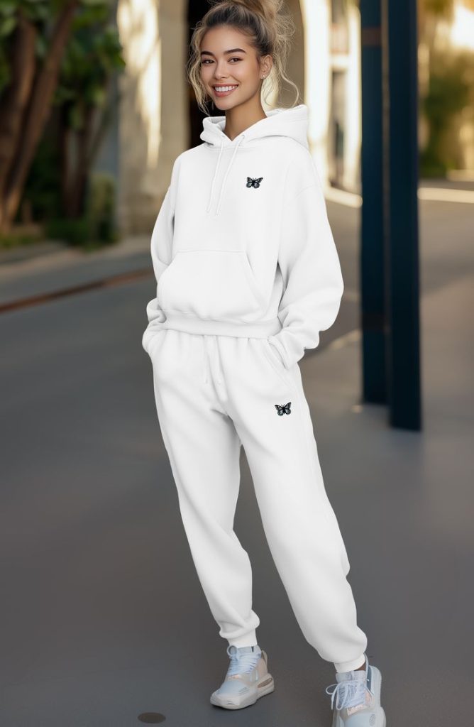 ست فلیس اسپرت زنانه سفید