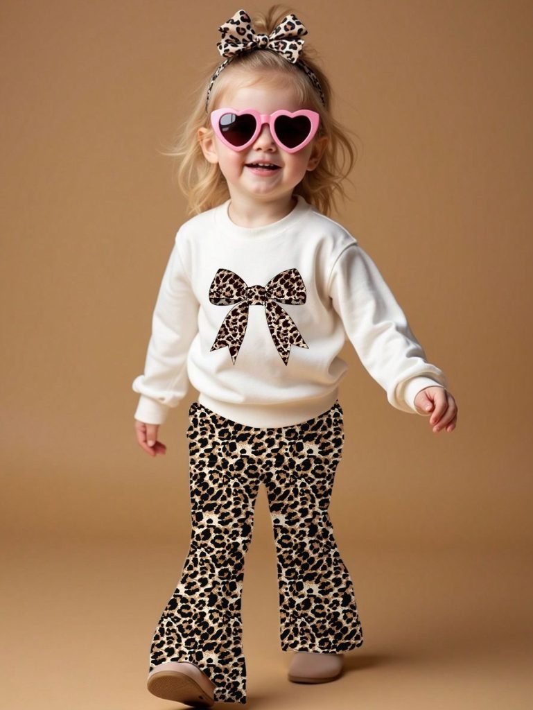 دختر بچه با شلوار پلنگی