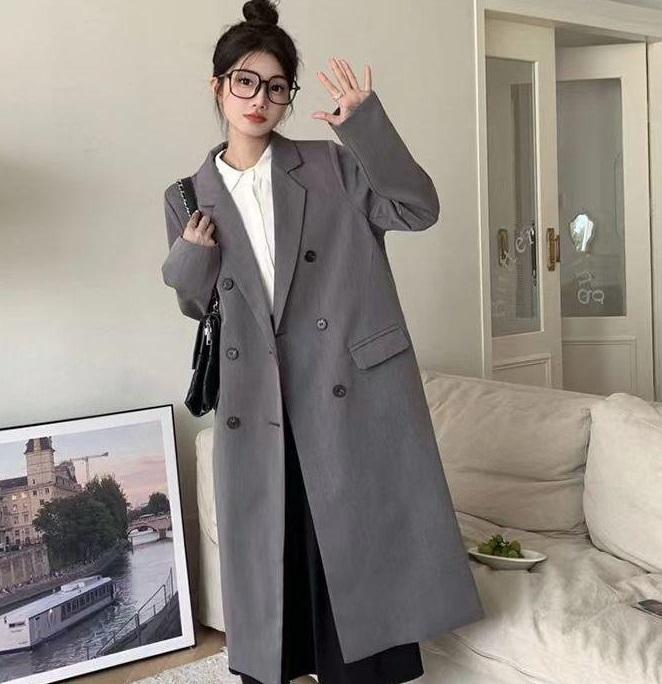 مانتو استایل کره‌ای طوسی