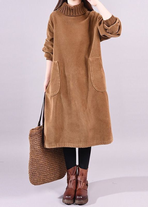 لباس کبریتی پاییزی قهوه ای روشن