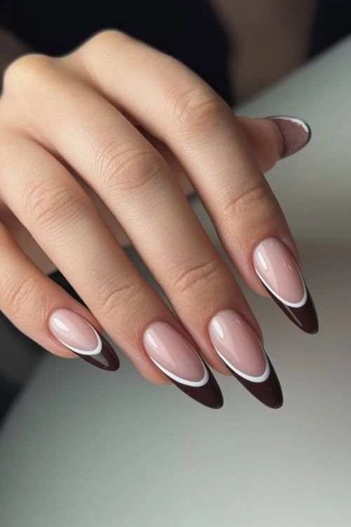 فرنچ ناخن شیک و خاص سیاه