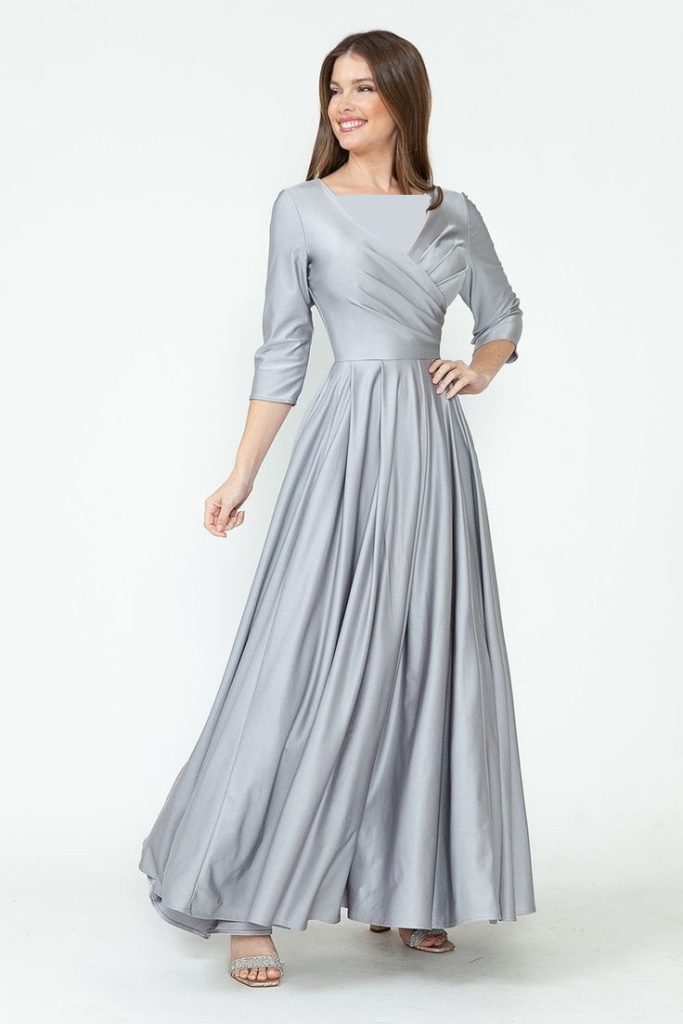 لباس پلیسه متالیک طوسی