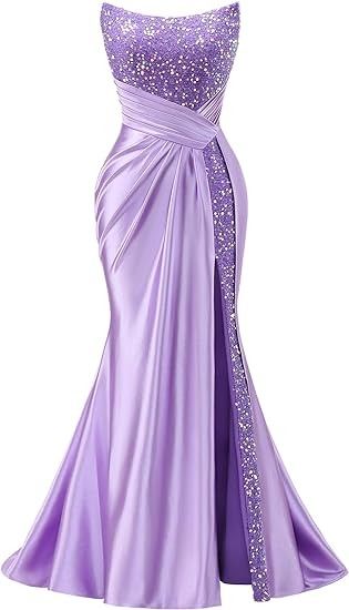 پیراهن مجلسی حریر بنفش