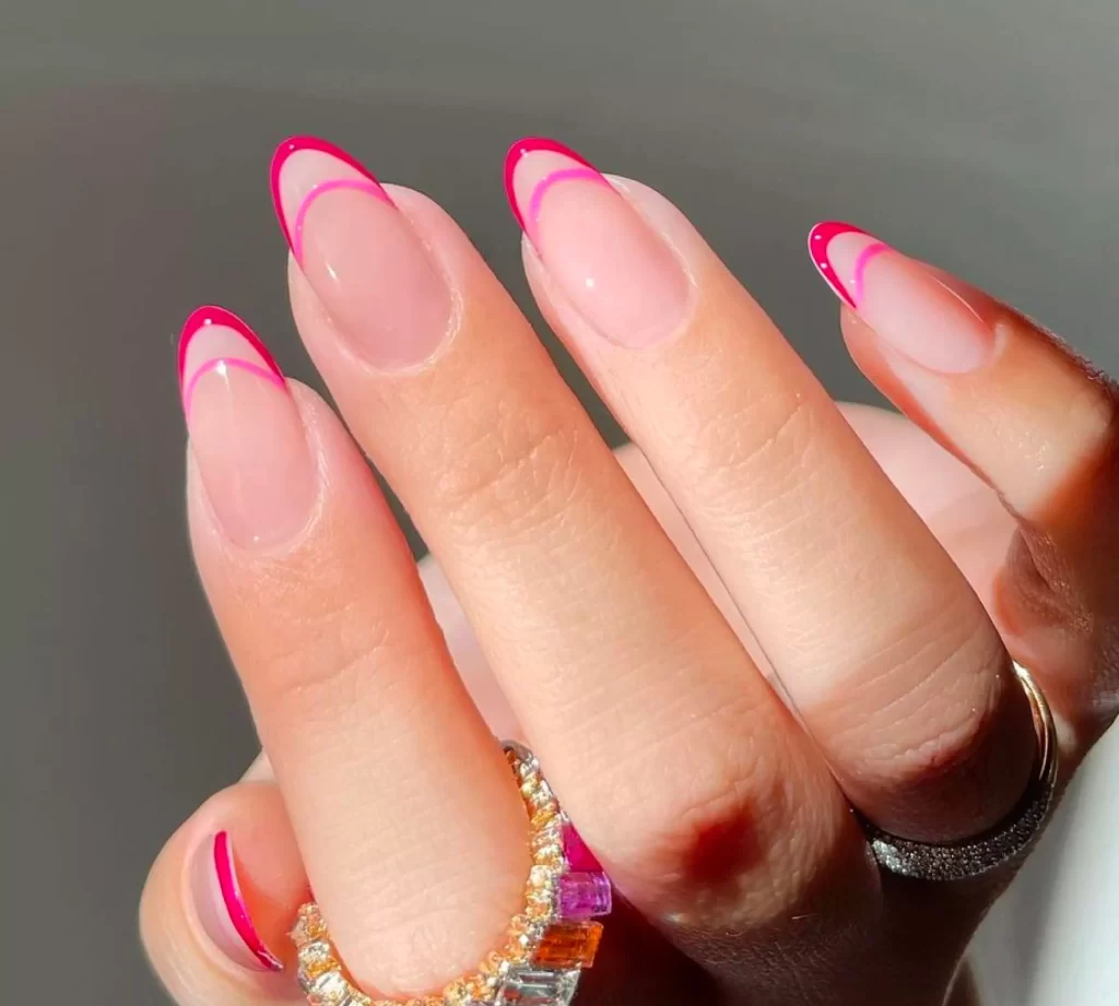 فرنچ ناخن ترند قرمز