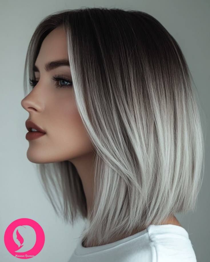 هایلایت موی کوتاه طوسی