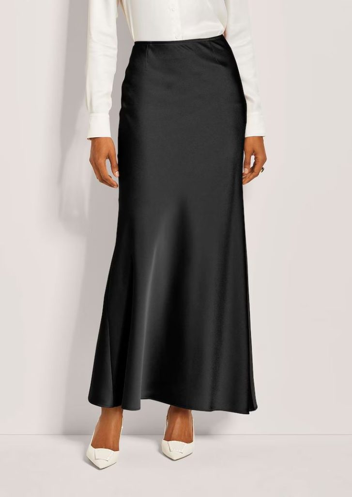 دامن ساتن سیاه