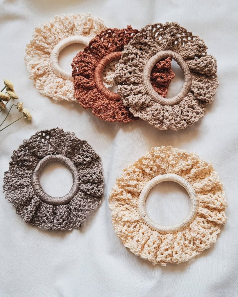 مدل جدید کش مو بافتنی با قلاب 2025