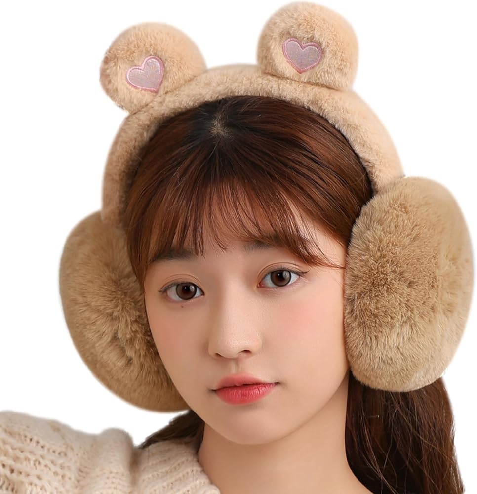 گوشگیر فانتزی زنانه قهوه ای ساده