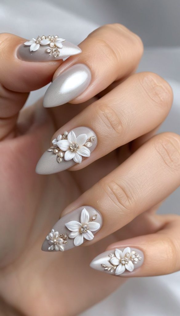 مدل ناخن عروس جدید طوسی