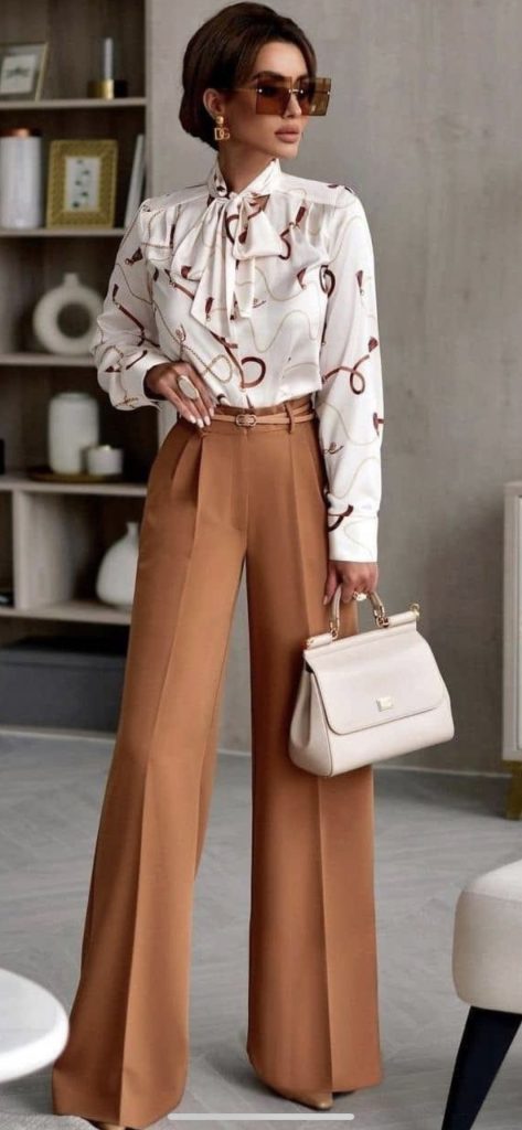 شلوار زنانه مجلسی قهوه ای