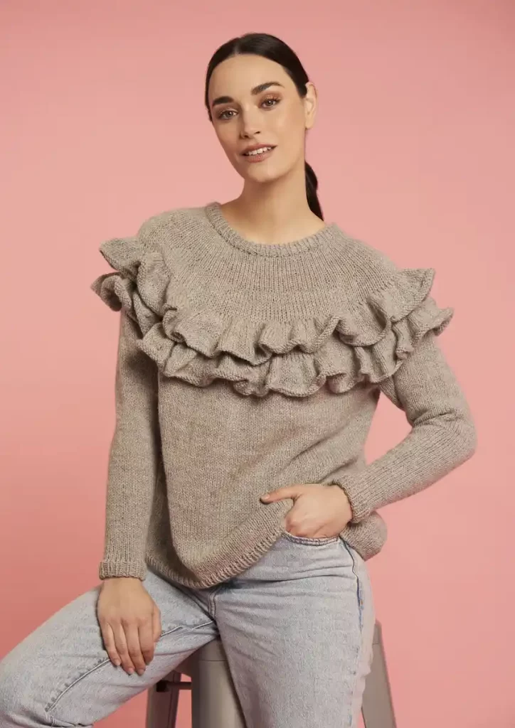 پلیور چیندار پاییزی کرم