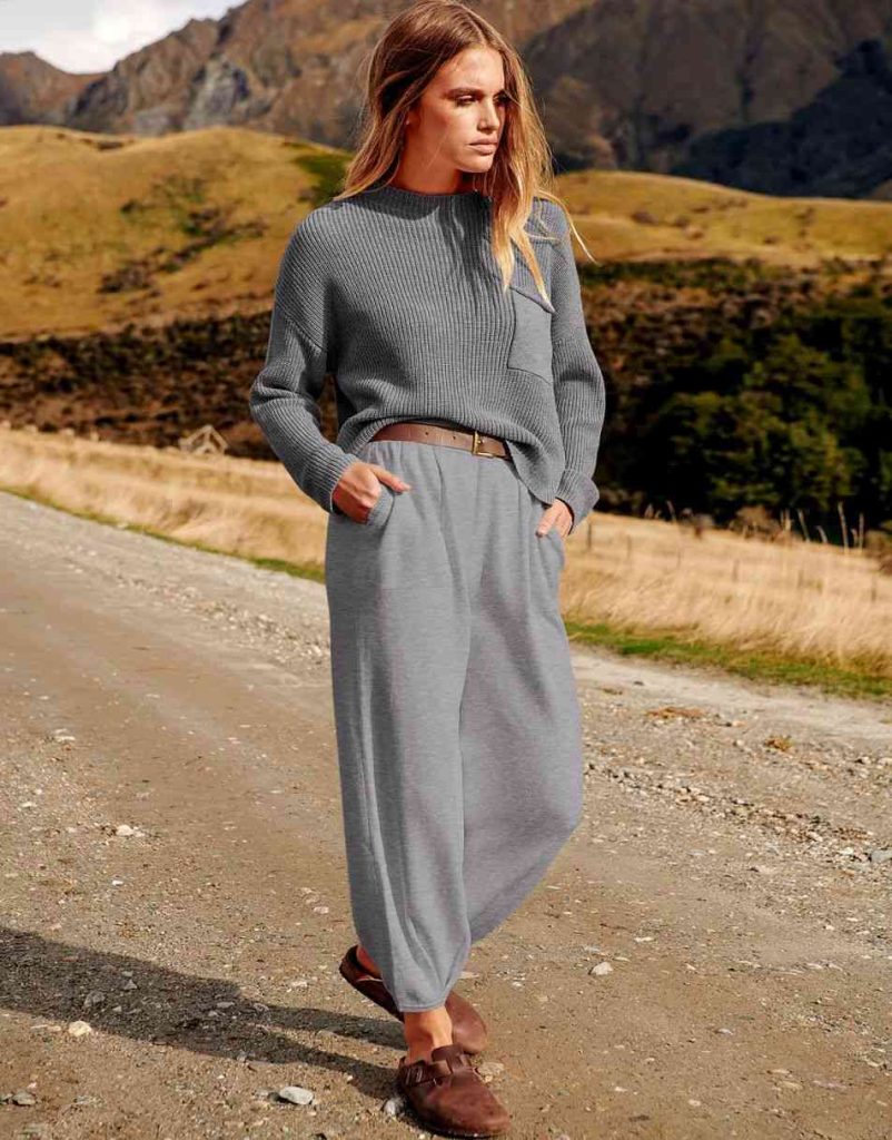 ست بافت اورسایز زنانه طوسی