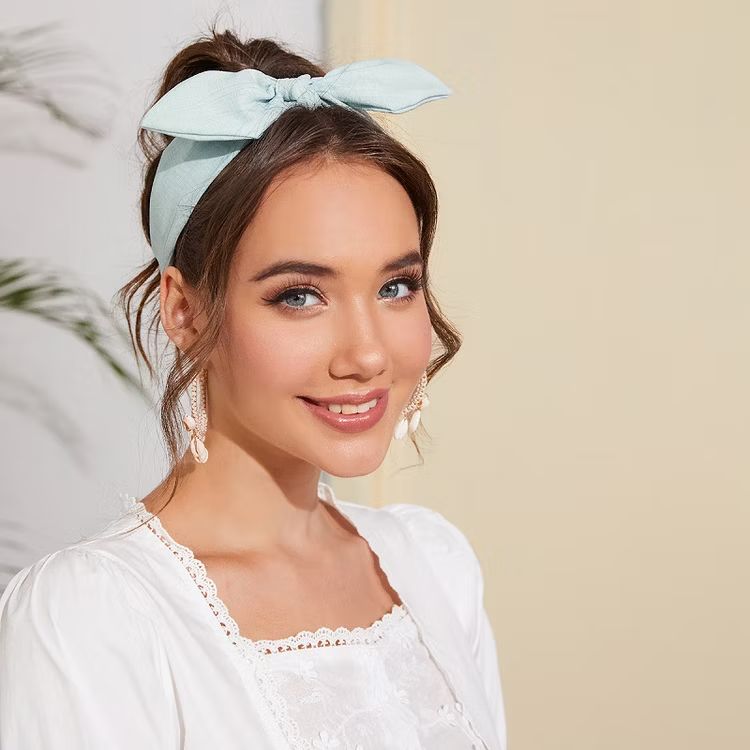 هدبند فانتزی آرایشی ابی روشن