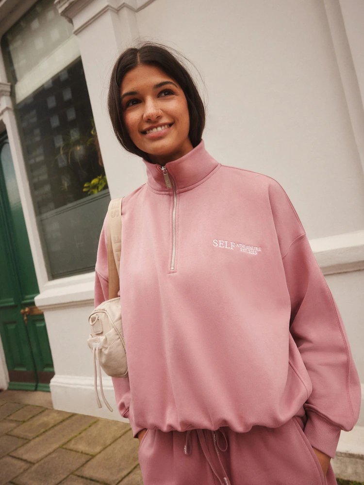 دورس نیم زیپ دخترونه صورتی