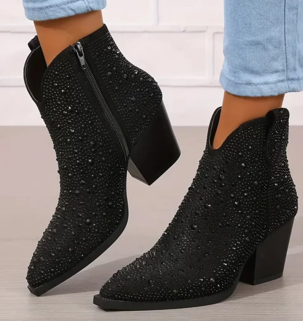 نیم‌بوت نگین‌دار زنانه