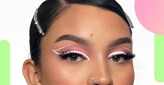 خط چشم گرافیکی سفید