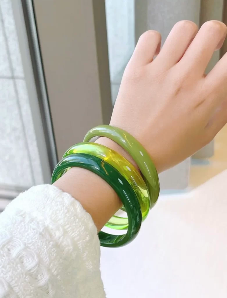 النگوی هندی سبز و سبز تیره