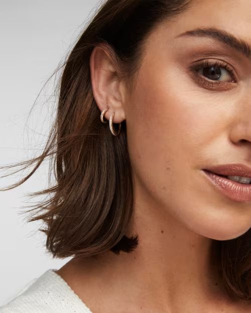 2 گوشواره هوپ طلایی بزرگ و کوچک