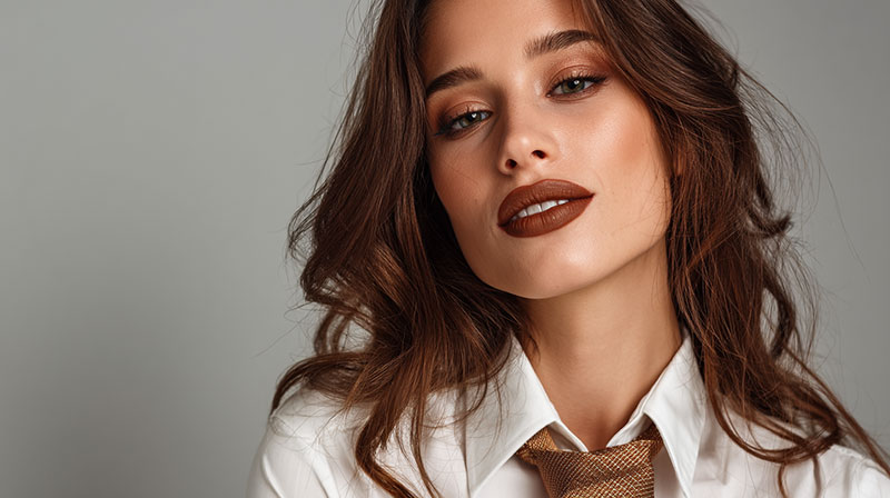 رژ لب قهوهای ساده