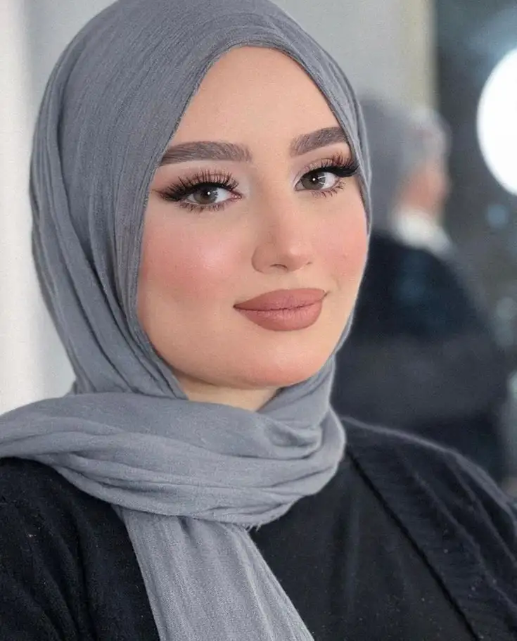 مدل آرایش عربی نچرال با حجاب