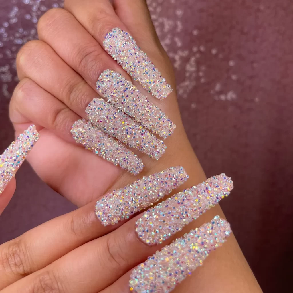 ناخن الماسی اکلیلی بلند