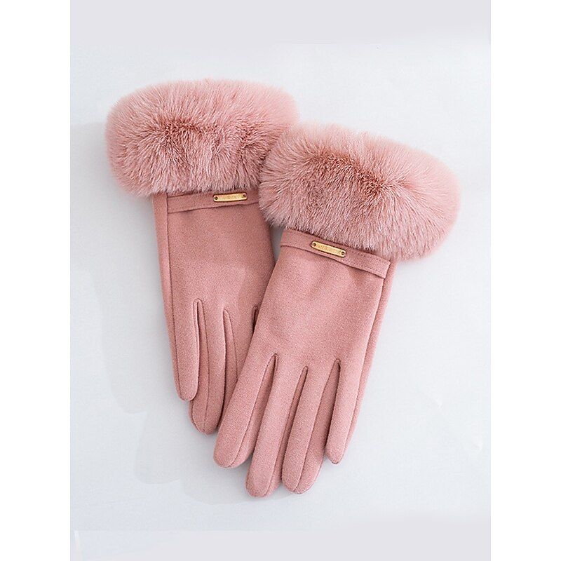 دستکش زمستونی زنانه صورتی