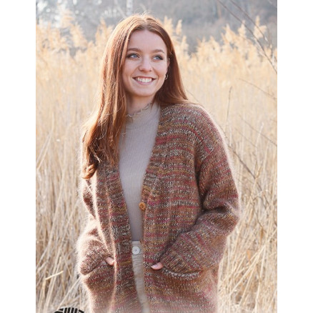 ژاکت بافت‌دار پاییزه قهوه ای