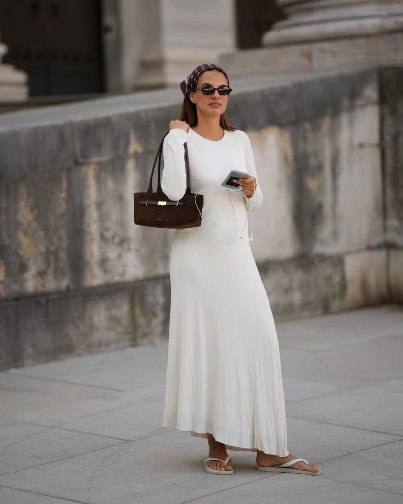 لباس سفید زنانه مینیمال