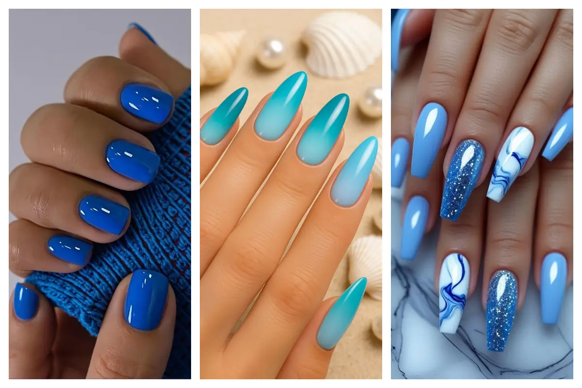 دیزاین ناخن آبی؛ یه انتخاب فوق‌العاده که دست‌هات رو پر از زندگی و جذابیت می‌کنه!