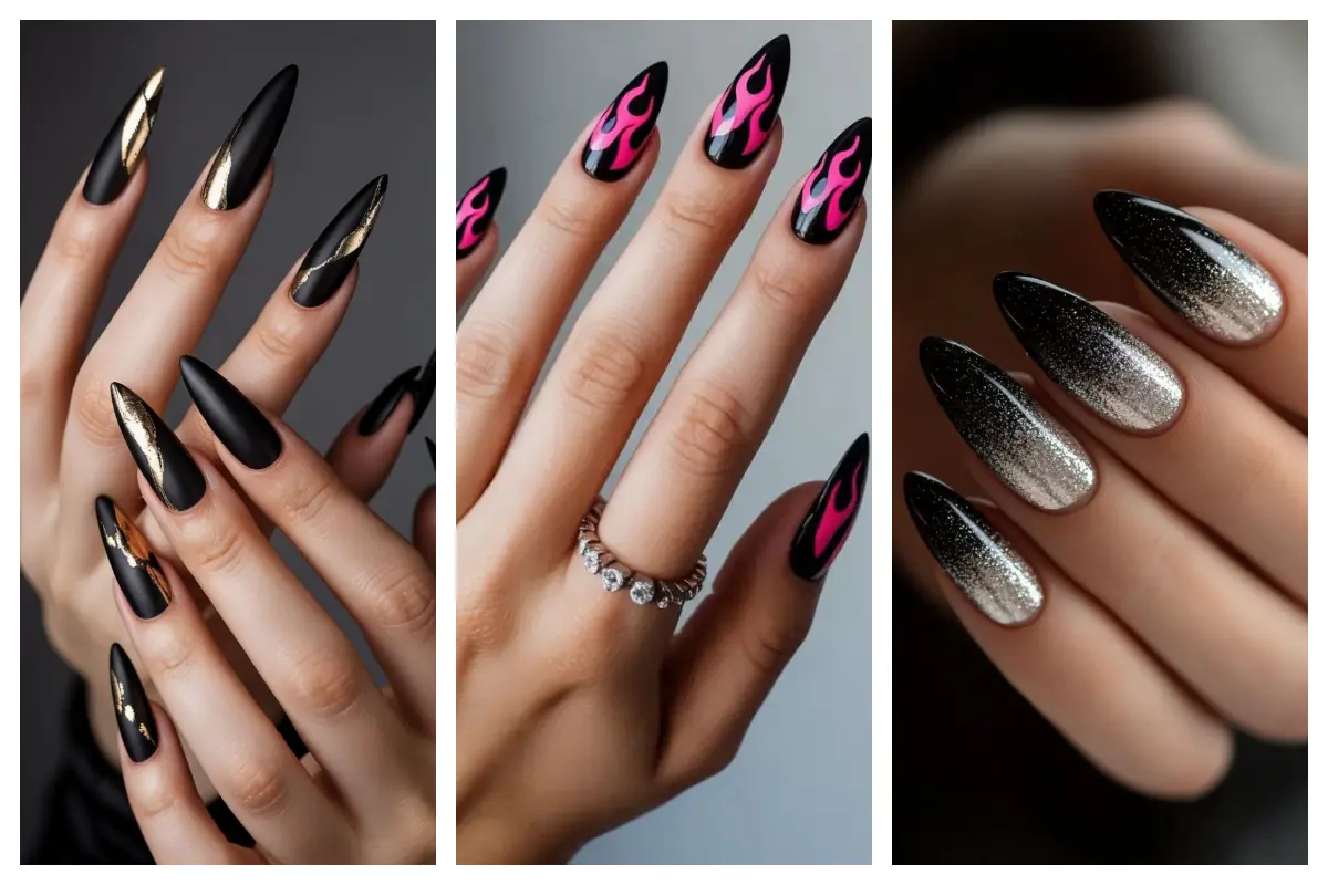 دیزاین مشکی ناخن؛ طرحی جذاب برای کسایی که عاشق رنگ‌های تیره و استایل دارک هستن!