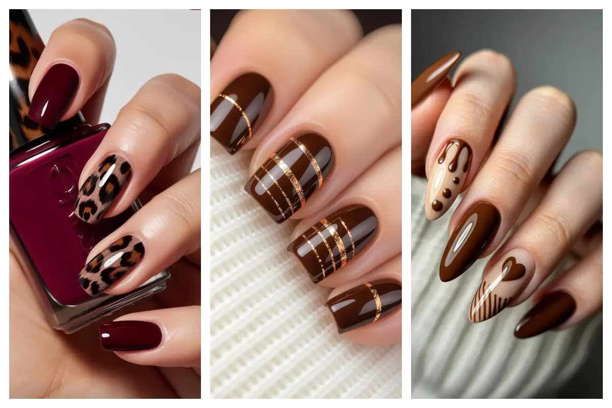 دیزاین ناخن قهوه‌ای؛ گزینه‌ای شیک و ماندگار برای ناخن‌های مرتب و خوش‌رنگ