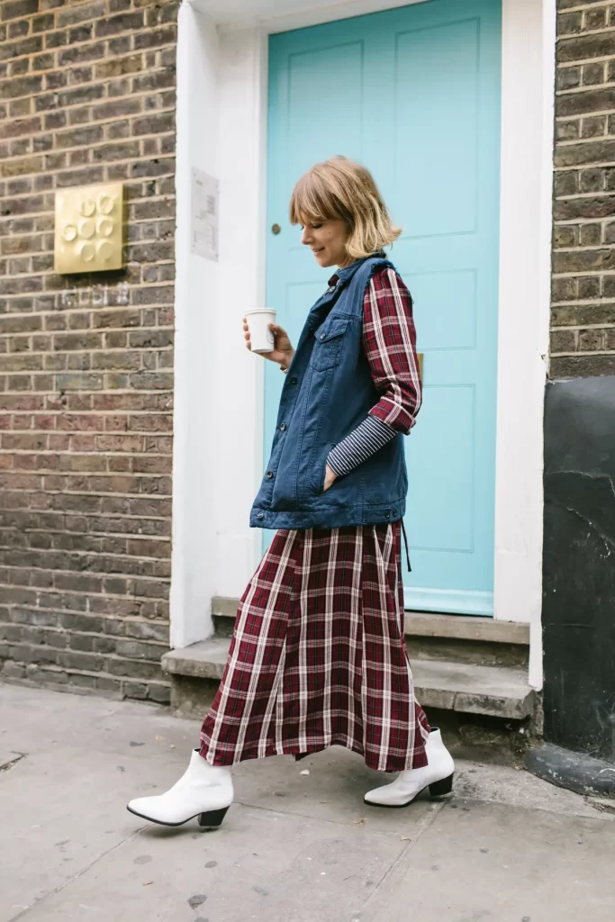 نیم بوت پاییزی پاشنه دار سفید