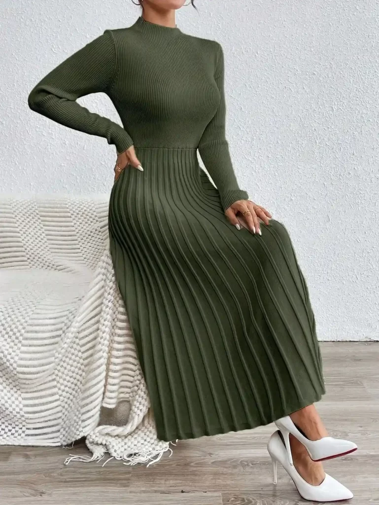 بافت بلند زنانه سبز