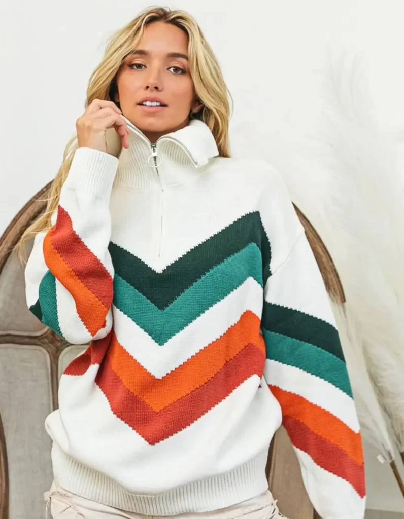 بلوز یقهزیپی زنانه چند رنگ