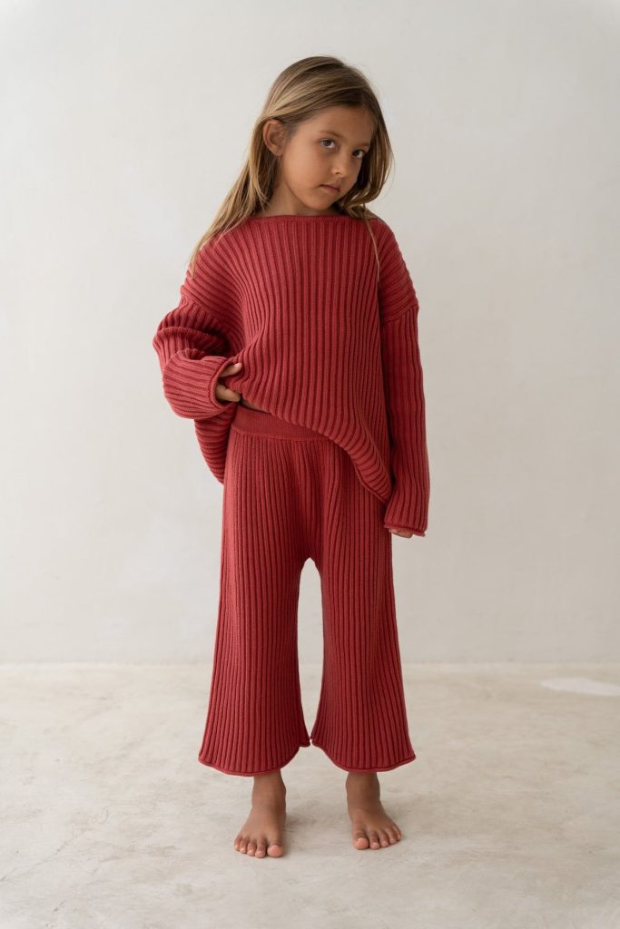 ست لباس پاییزی بچگانه قرمز