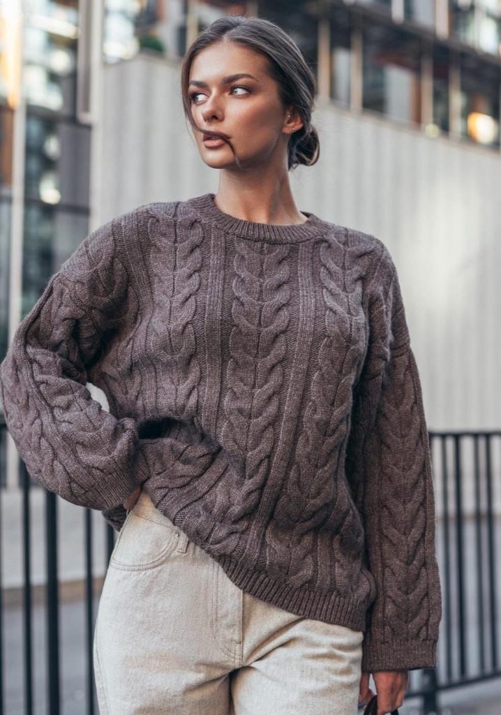 ژاکت ماشینی بافت حجیم