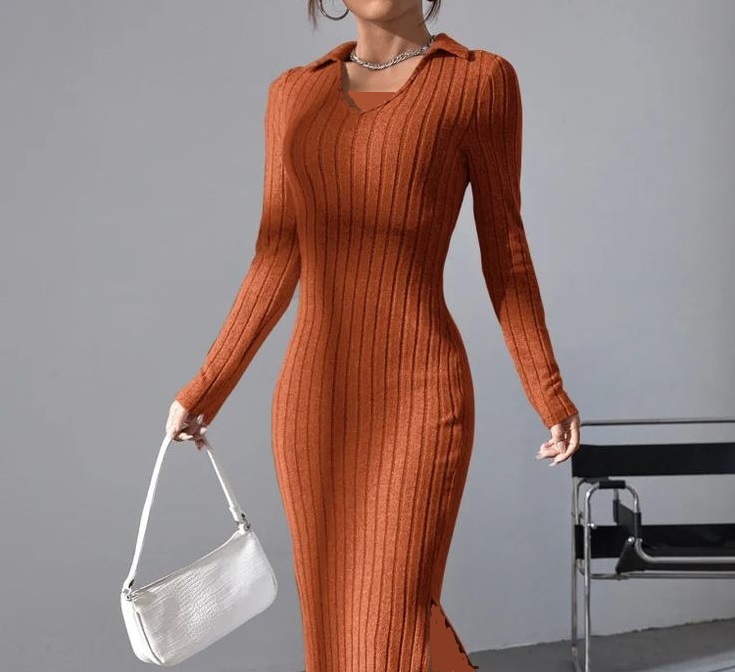 بافت بلند زنانه نارنجی