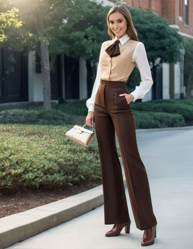 شلوار گاباردین مجلسی قهوه ای