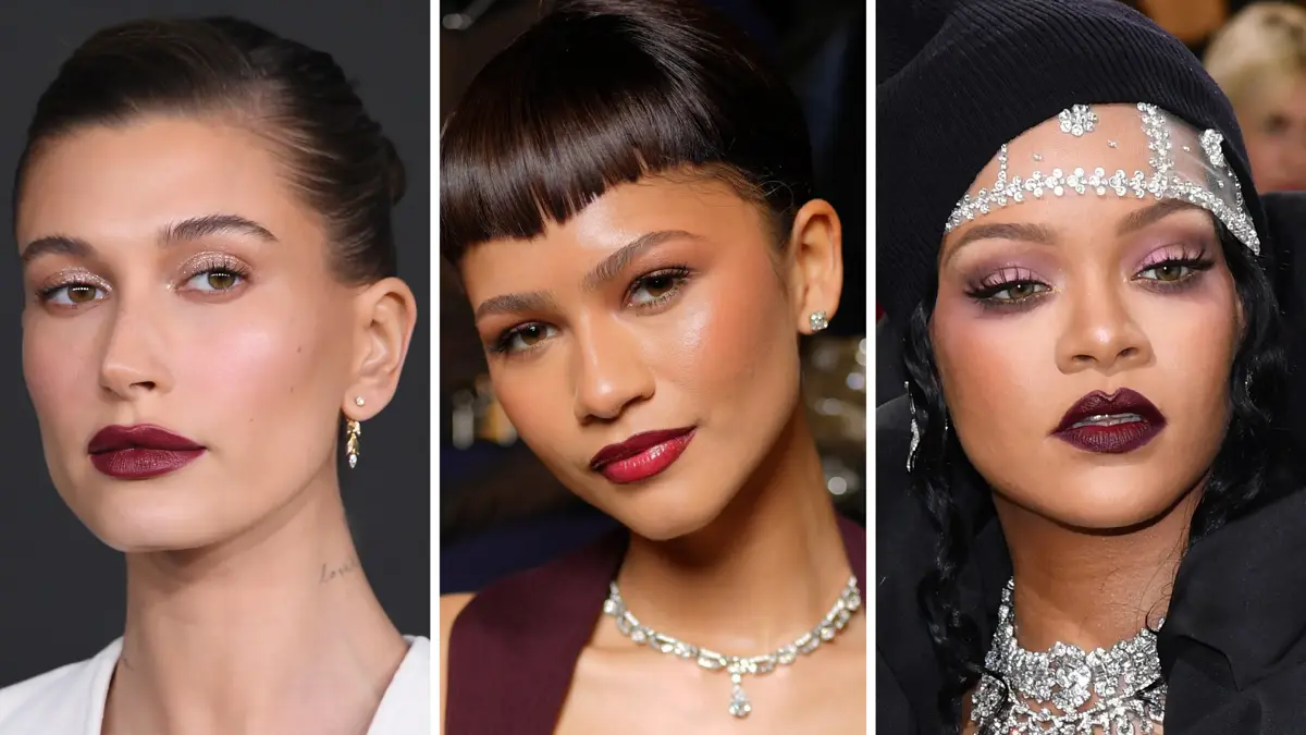 رنگ توتفرنگی و زرشکی در آرایش